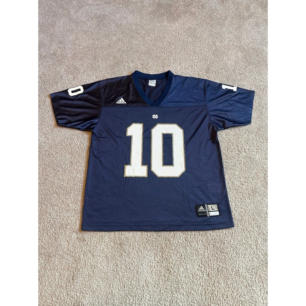 Vintage Notre Dame Fighting Irish Youth Adidas Football Jersey Size Large